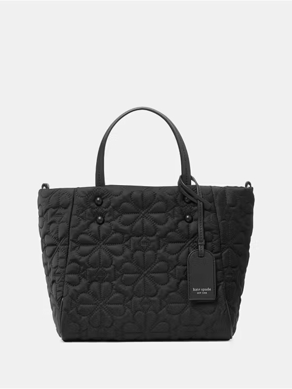 ♠️Kate Spade Tilly Quilted Nylon Small Tote Bag, Black NEW NWT